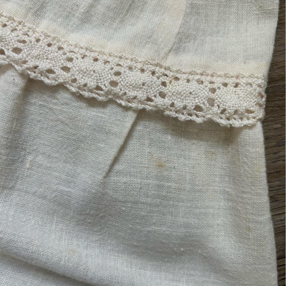 VINTAGE 70s Bohemian Campesina Mexican Wedding Peasant Dress - Picture 11 of 15